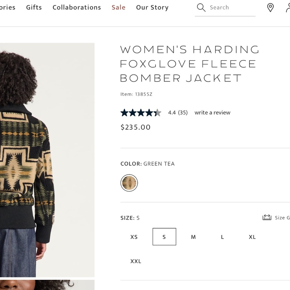 Women's Pendleton Harding Foxglove Fleece Bomber - Picture 5 of 5